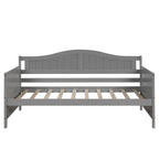 Lit de repos double en bois avec 2 tiroirs
