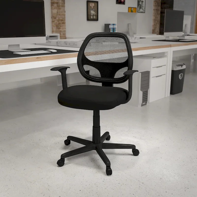 Chaise de bureau ergonomique pivotante en maille pour le milieu du dos