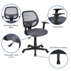 Chaise de bureau ergonomique pivotante en maille pour le milieu du dos