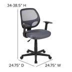 Chaise de bureau ergonomique pivotante en maille pour le milieu du dos