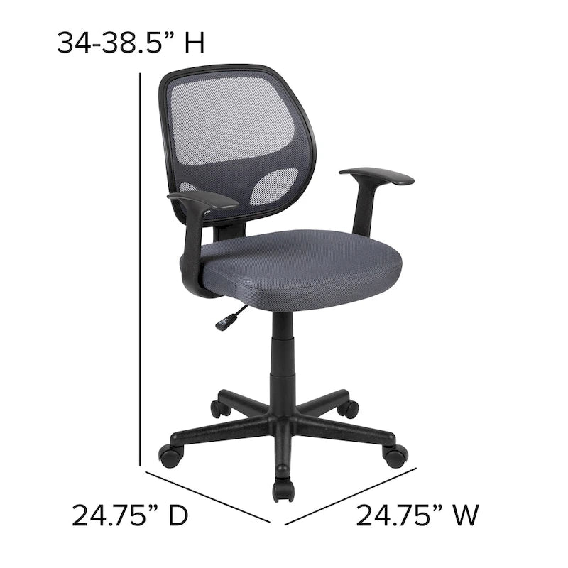 Chaise de bureau ergonomique pivotante en maille pour le milieu du dos