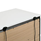 Ensemble de 6 meubles de chambre à coucher modernes en bois massif blanc avec plateforme (avec ports USB)