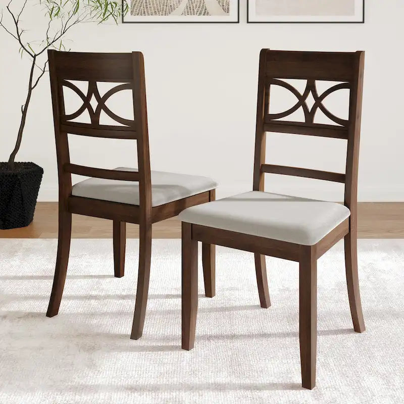 Ensemble de salle à manger 7 pièces en bois, style Mid-Century Modern