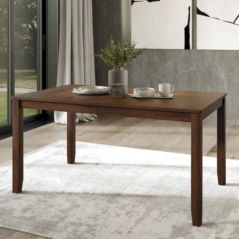 Ensemble de salle à manger 7 pièces en bois, style Mid-Century Modern