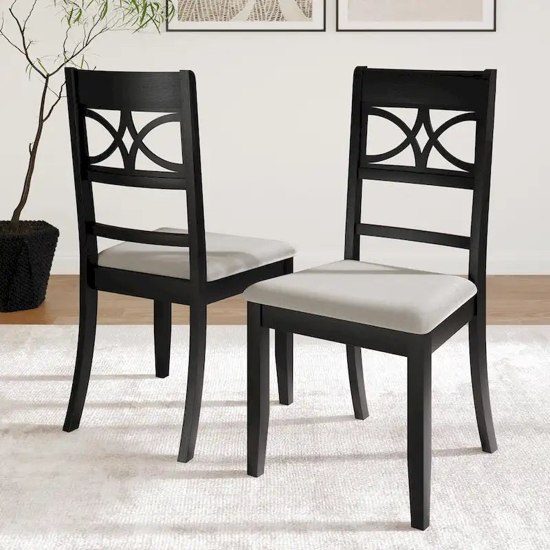 Ensemble de salle à manger 7 pièces en bois, style Mid-Century Modern