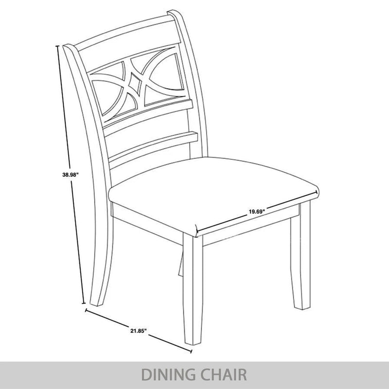 Ensemble de salle à manger 7 pièces en bois, style Mid-Century Modern
