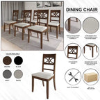 Ensemble de salle à manger 7 pièces en bois, style Mid-Century Modern