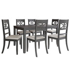 Ensemble de salle à manger 7 pièces en bois, style Mid-Century Modern
