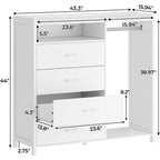 Commode de chambre avec portant et 4 tiroirs