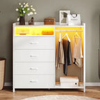 Commode de chambre avec portant et 4 tiroirs