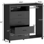 Commode de chambre avec portant et 4 tiroirs