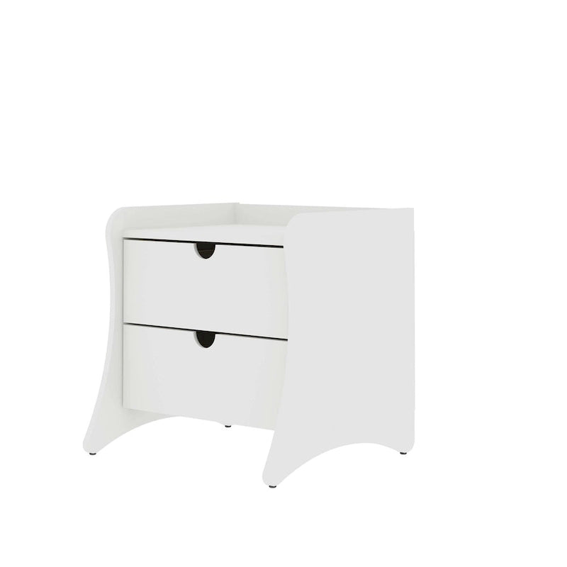 Table de chevet à 2 tiroirs style milieu de siècle moderne
