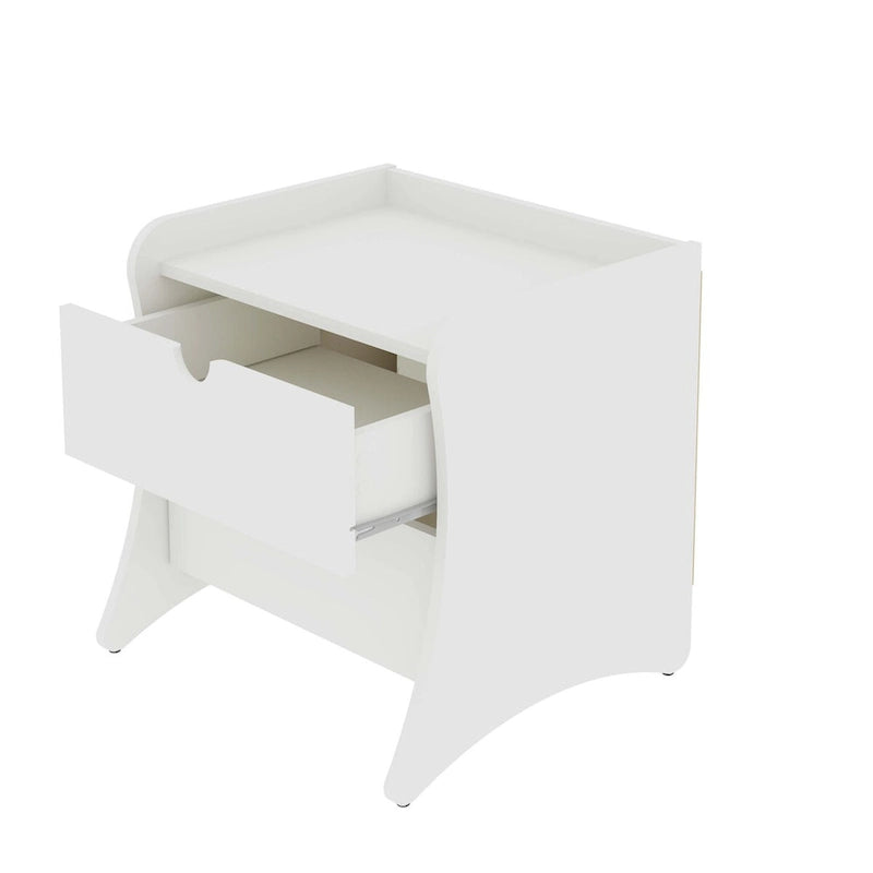 Table de chevet à 2 tiroirs style milieu de siècle moderne