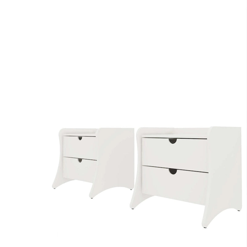 Table de chevet à 2 tiroirs style milieu de siècle moderne