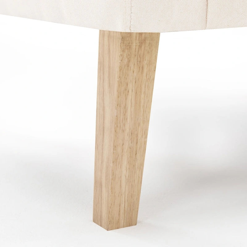 Fauteuil d'appoint capitonné en tissu de lin de style moderne du milieu du siècle (lot de 2) - 72,4 cm (L) x 69,2 cm (P) x 85,7 cm (H)