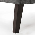 Fauteuil d'appoint capitonné en tissu de lin de style moderne du milieu du siècle (lot de 2) - 72,4 cm (L) x 69,2 cm (P) x 85,7 cm (H)