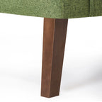 Fauteuil d'appoint capitonné en tissu de lin de style moderne du milieu du siècle (lot de 2) - 72,4 cm (L) x 69,2 cm (P) x 85,7 cm (H)