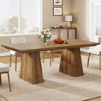Table à manger de cuisine en bois de style rustique de 160 cm pour 4 à 6 personnes