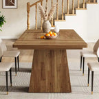 Table à manger de cuisine en bois de style rustique de 160 cm pour 4 à 6 personnes
