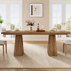 Table à manger de cuisine en bois de style rustique de 160 cm pour 4 à 6 personnes