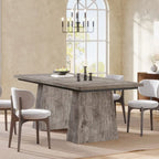Table à manger de cuisine en bois de style rustique de 160 cm pour 4 à 6 personnes