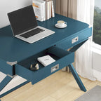 Bureau informatique avec rangement, bureau en bois massif avec tiroirs, table d'étude moderne pour bureau à domicile, petit bureau d'écriture