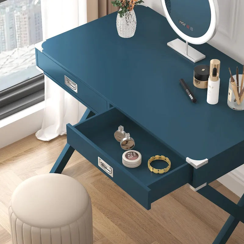 Bureau informatique avec rangement, bureau en bois massif avec tiroirs, table d'étude moderne pour bureau à domicile, petit bureau d'écriture
