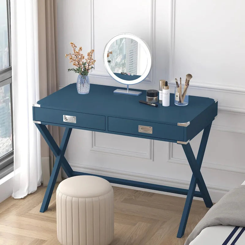 Bureau informatique avec rangement, bureau en bois massif avec tiroirs, table d'étude moderne pour bureau à domicile, petit bureau d'écriture