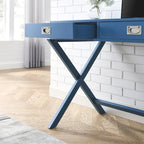 Bureau informatique avec rangement, bureau en bois massif avec tiroirs, table d'étude moderne pour bureau à domicile, petit bureau d'écriture