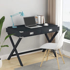 Bureau informatique avec rangement, bureau en bois massif avec tiroirs, table d'étude moderne pour bureau à domicile, petit bureau d'écriture