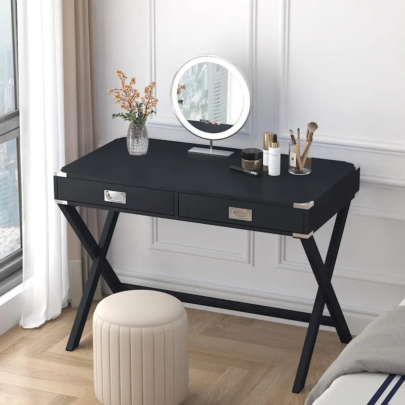 Bureau informatique avec rangement, bureau en bois massif avec tiroirs, table d'étude moderne pour bureau à domicile, petit bureau d'écriture