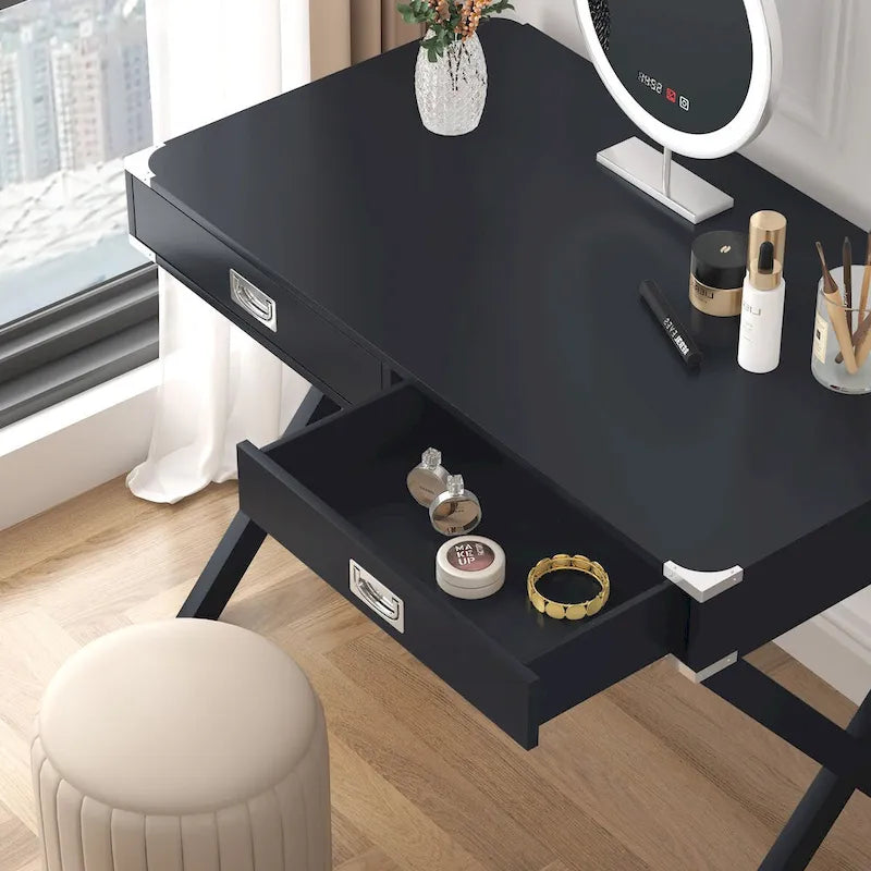 Bureau informatique avec rangement, bureau en bois massif avec tiroirs, table d'étude moderne pour bureau à domicile, petit bureau d'écriture