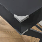Bureau informatique avec rangement, bureau en bois massif avec tiroirs, table d'étude moderne pour bureau à domicile, petit bureau d'écriture