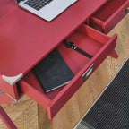 Bureau informatique avec rangement, bureau en bois massif avec tiroirs, table d'étude moderne pour bureau à domicile, petit bureau d'écriture