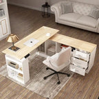 Bureau de télétravail ergonomique réglable en hauteur avec rangement