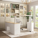 Bureau de télétravail ergonomique réglable en hauteur avec rangement