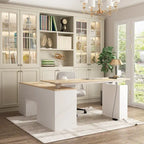 Bureau de télétravail ergonomique réglable en hauteur avec rangement