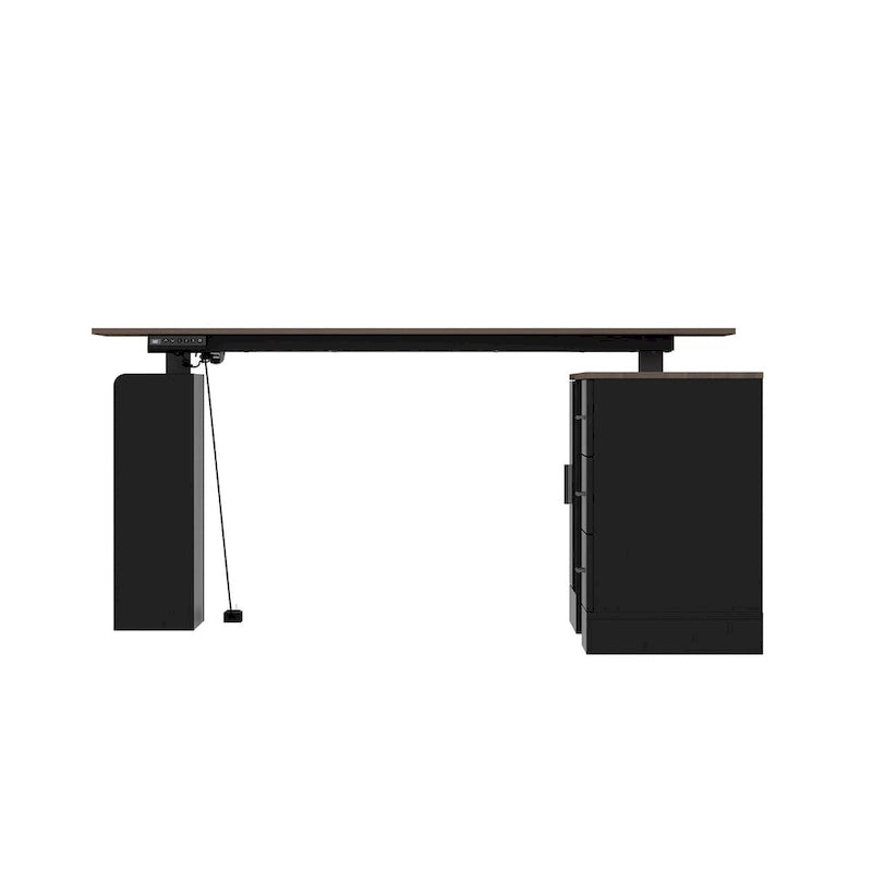 Bureau de télétravail ergonomique réglable en hauteur avec rangement