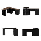 Bureau de télétravail ergonomique réglable en hauteur avec rangement