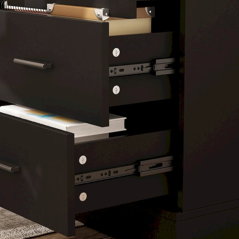 Bureau de télétravail ergonomique réglable en hauteur avec rangement