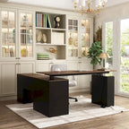 Bureau de télétravail ergonomique réglable en hauteur avec rangement