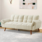 Canapé convertible futon avec oreillers, causeuse pliable pour salon