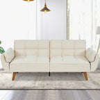 Canapé convertible futon avec oreillers, causeuse pliable pour salon