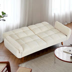 Canapé convertible futon avec oreillers, causeuse pliable pour salon