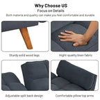 Canapé convertible futon avec oreillers, causeuse pliable pour salon