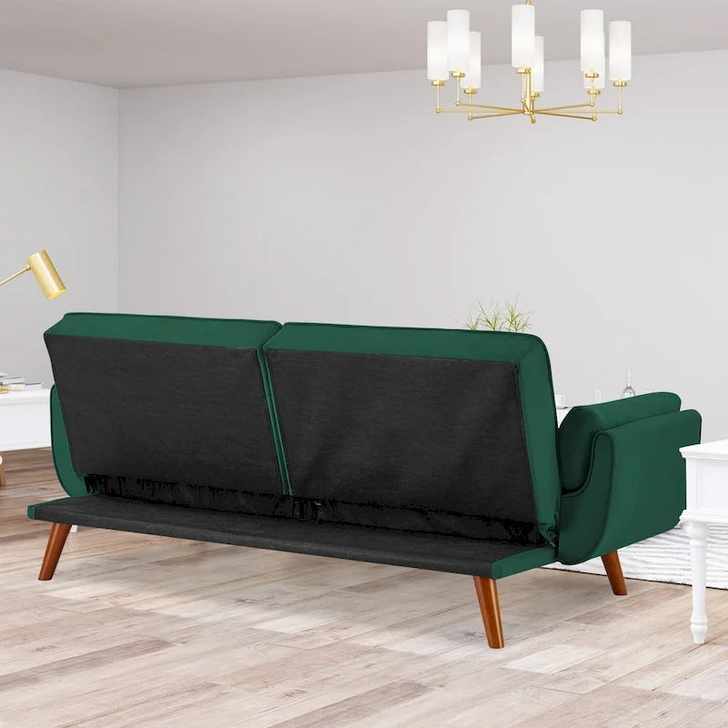 Canapé convertible futon avec oreillers, causeuse pliable pour salon