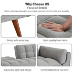 Canapé convertible futon avec oreillers, causeuse pliable pour salon