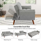 Canapé convertible futon avec oreillers, causeuse pliable pour salon