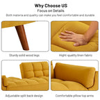Canapé convertible futon avec oreillers, causeuse pliable pour salon