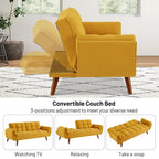 Canapé convertible futon avec oreillers, causeuse pliable pour salon